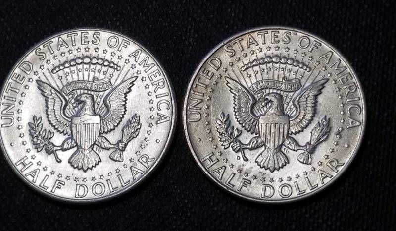 2 AU-UNC 1964 KENNEDY SILVER HALF DOLLARS