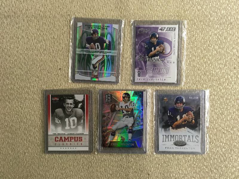 5 Fran Tarkenton Cards - 4 Numbered