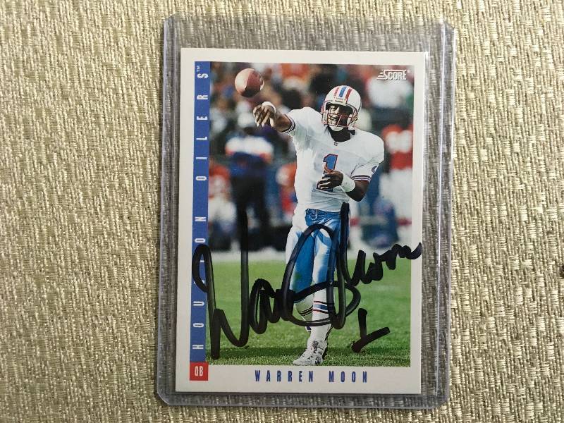 Hand Signed Warren Moon Card