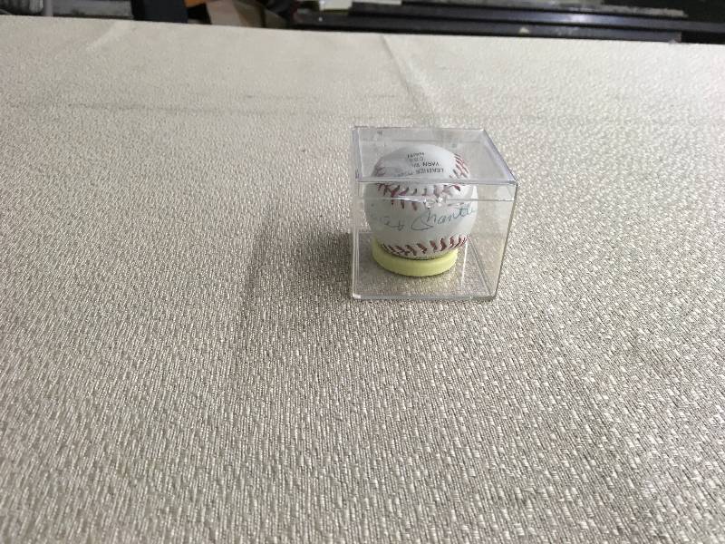 Mini Leather Baseball (Cooperstown, NY) Hand Signed By Mickey Mantle