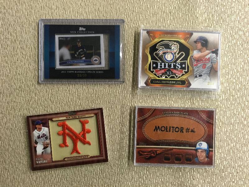 4 Misc MLB Patch Cards