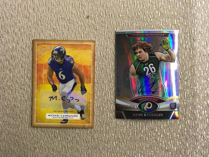 Ryan Kerrigan & Michael Campanaro Autographed Cards
