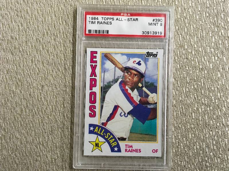 1984 Topps All- Star Tim Raines Card Mint 9