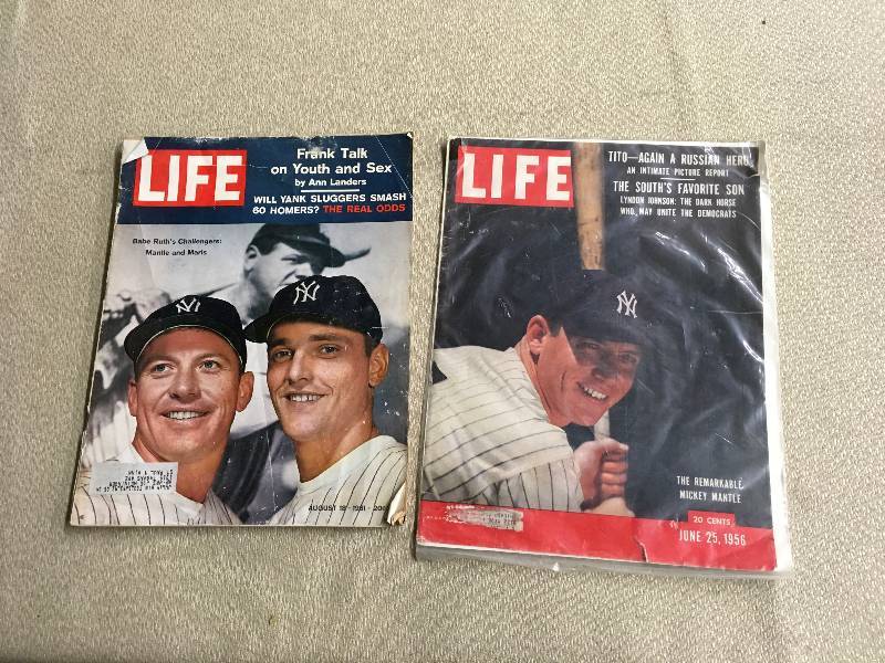 Two Mickey Mantle Life Magazines