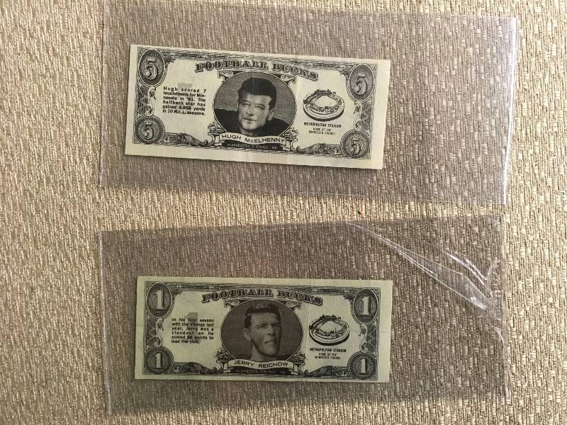 Two Minnesota Vikings Football Bucks