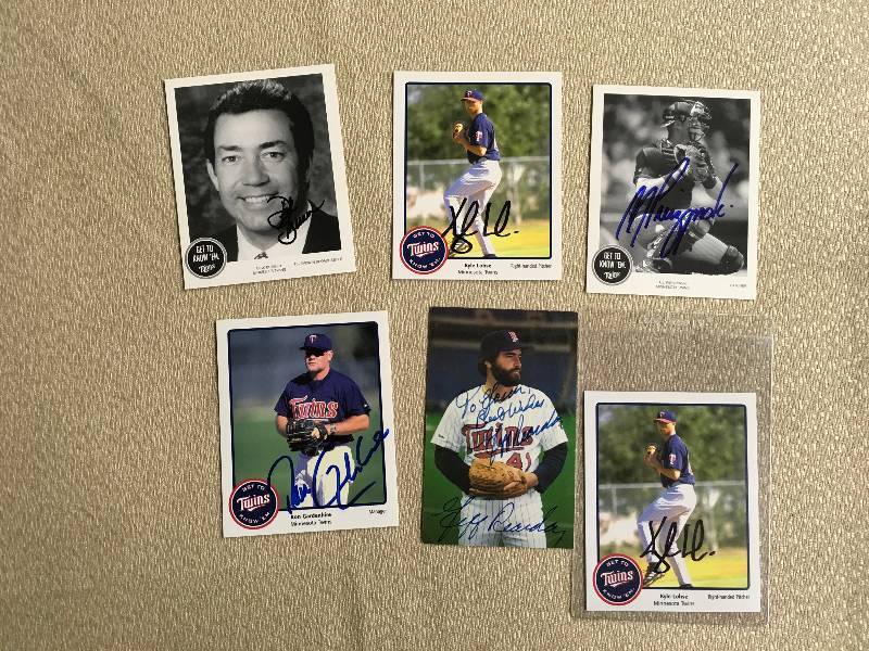 6 Hand Signed Twins Photographs