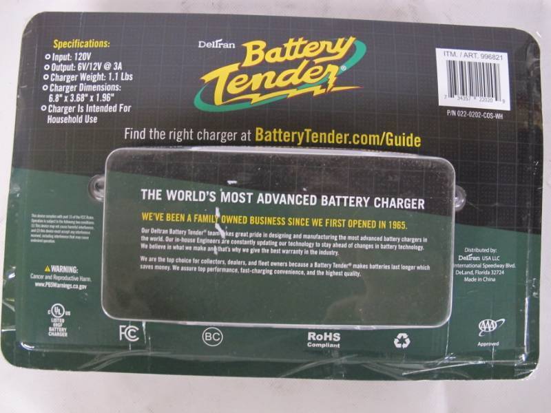 lot 100 image: Deltran Battery Tender 3 Amp Power Plus - 6 V or 12 V output