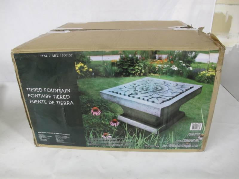lot 41 image: Outdoor Resin Tiered Fountain