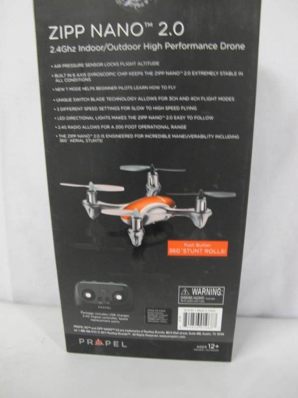 lot 53 image: Propel RC Zipp Nano 2.0 High Performance Drone - Blue