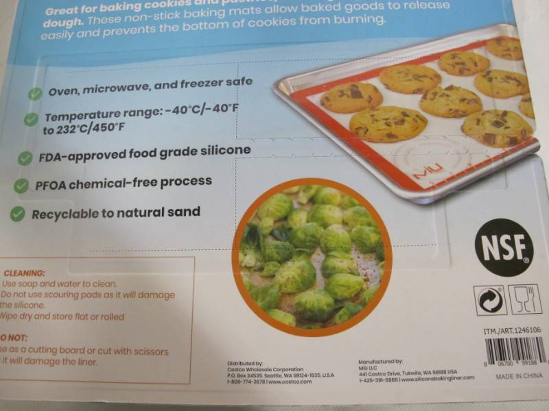 lot 68 image: MIU 3-piece Nonstick Silicone Baking Mats - 11.62 x 16.5 (2)  11.6 x 8.3 (1)