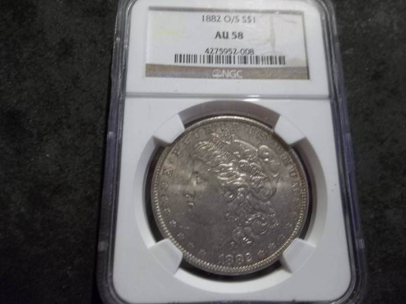 1882 OS Morgan Silver Dollar. Over Strike.