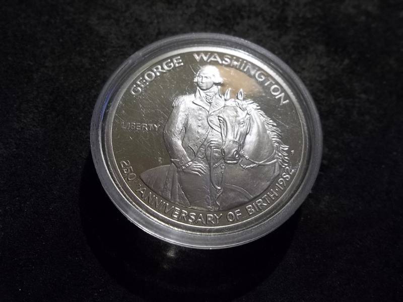 George Washington 250th Birthday Commemorative Silver Proof Half Dollar