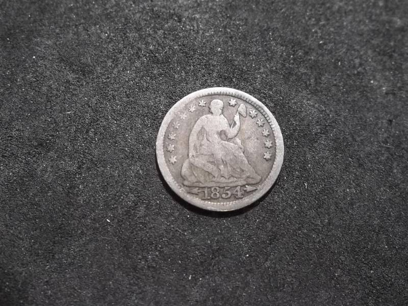 1854 Half Dime With Arrows