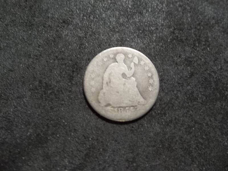 1854 Half Dime With Arrows & Drapery