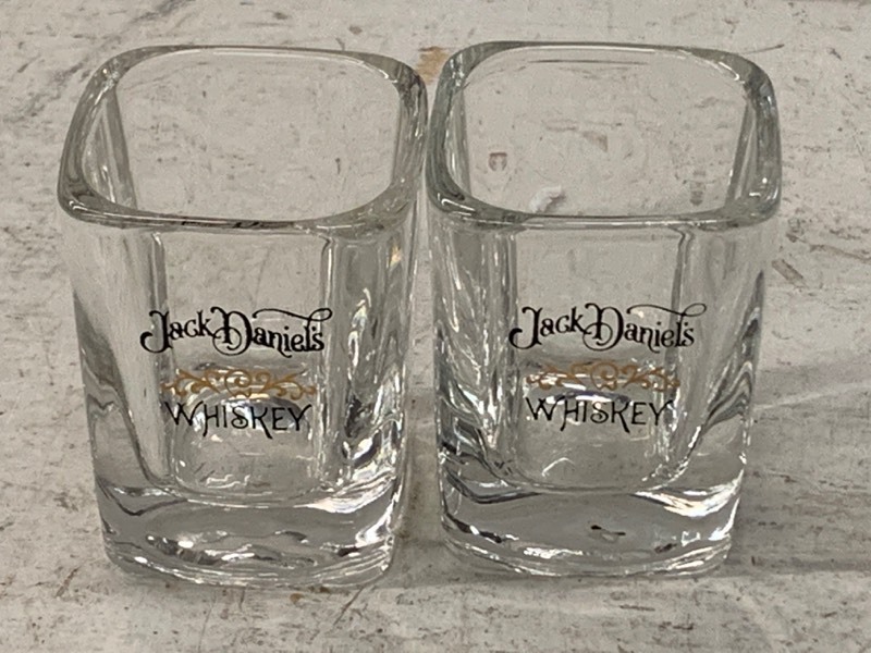 lot 67 image: (4) Buffalo Coasters & (8) Shot Glasses