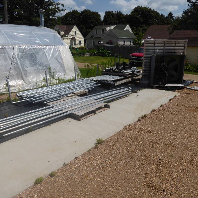 lot 6 image: 30 x 48 Gothic Steel Frame Greenhouse