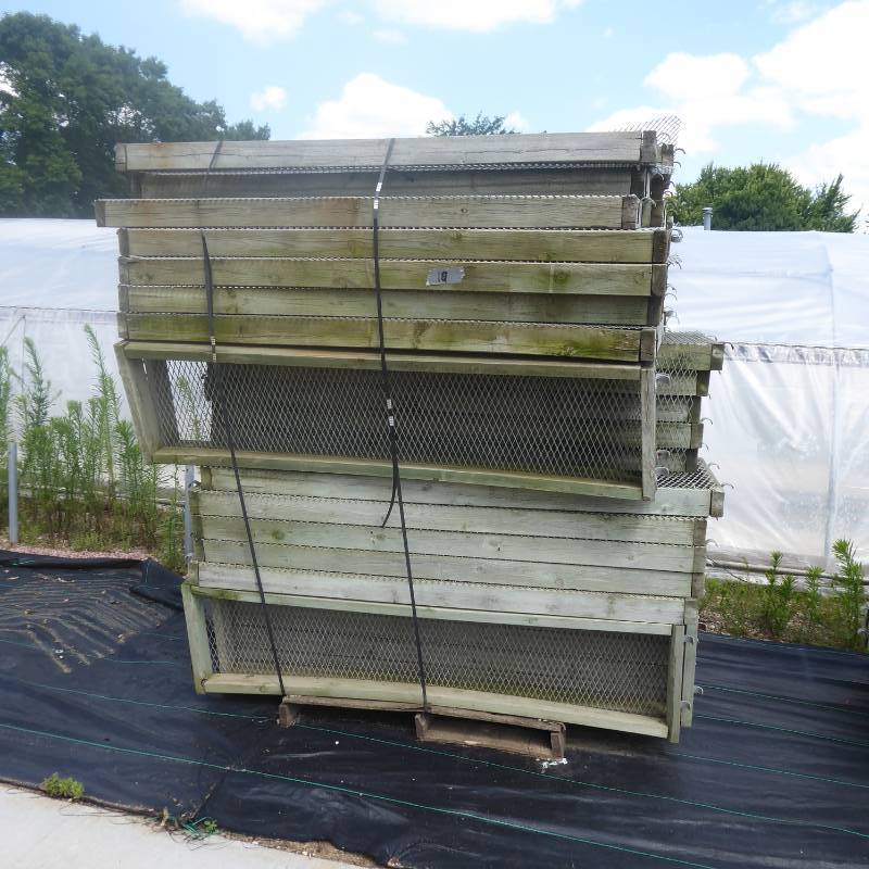lot 10 image: Pallet of 6 x 2 Metal Greenhouse Benching