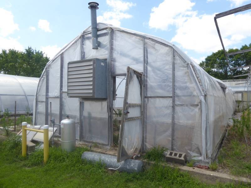 lot 16 image: 24 x 24 Steel Frame Hoop Greenhouse & 24 x 50 Wood Frame Greenhouse