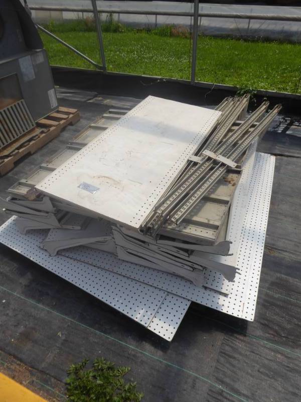 lot 40 image: 16 x 18 wide Gondola & Shelf Section Disassembled