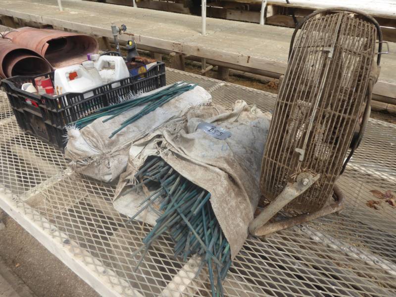 lot 85 image: Bulk Lot of Plant Stakes and Fan