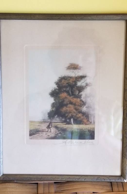 lot 67 image: Idyllic Painting of an Autumn Tree
