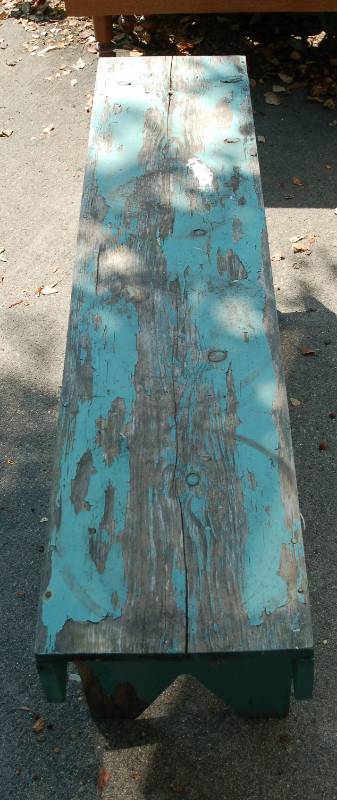 lot 34 image: Rustic Primitive Wood Bench
