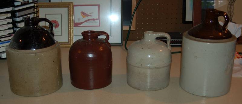 lot 45 image: Collection of Primitive Earthenware Jugs