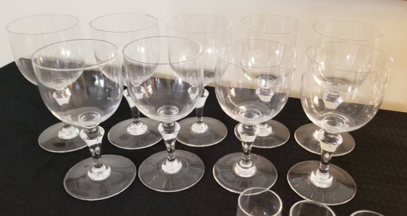 lot 3 image: Baccarat Crystal Stemware Normandie  lot of 21