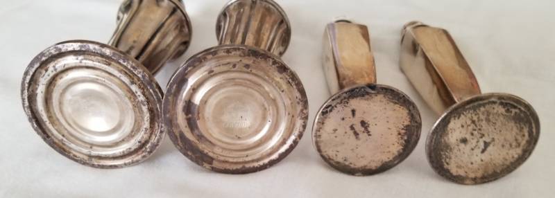 lot 16 image: Sterling Silver Salt and Pepper Sets, 4 Pieces