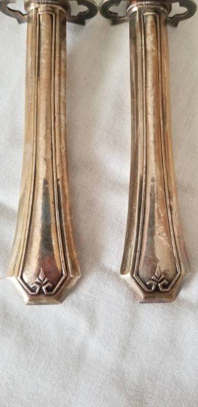 lot 11 image: Sterling Silver Carving Set  Meat Fork and Knife