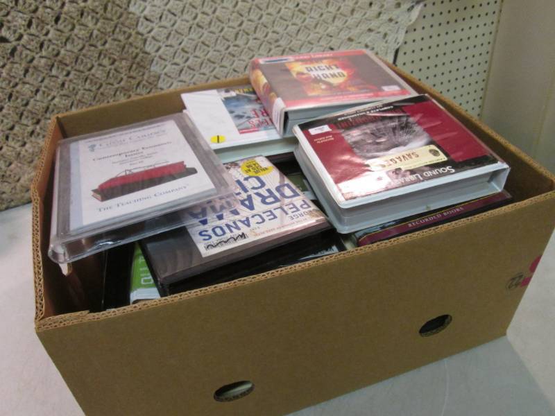 lot 22 image: Box Full of Audio Books  C-3...