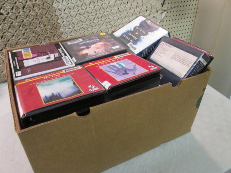 lot 23 image: Box Full of Audio Books  C-3...