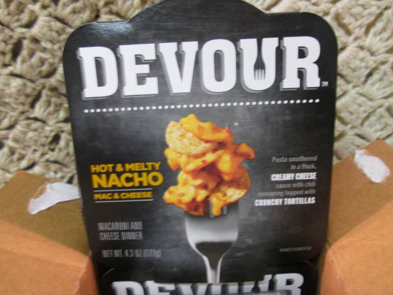 lot 32 image: Case of 6 Devour Hot & Melty Nacho ...
