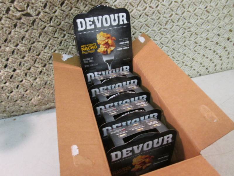 lot 33 image: Case of 6 Devour Hot & Melty Nacho ...