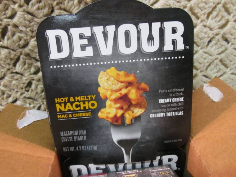lot 34 image: Case of 6 Devour Hot & Melty Nacho ...