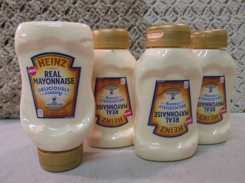 lot 45 image: 4 Bottles of Heinz Real Mayonnaise ...