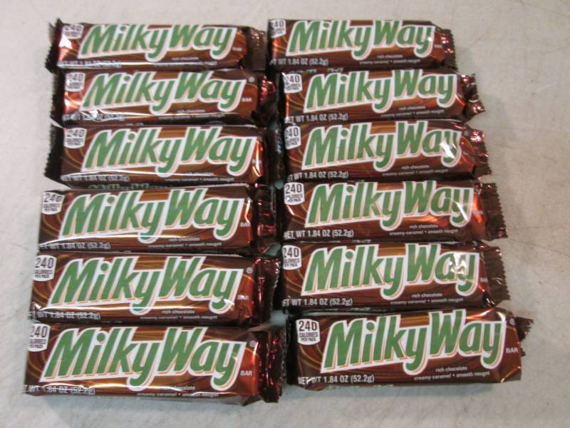 lot 46 image: 12 Milky Way Candy Bars Best by Apr...