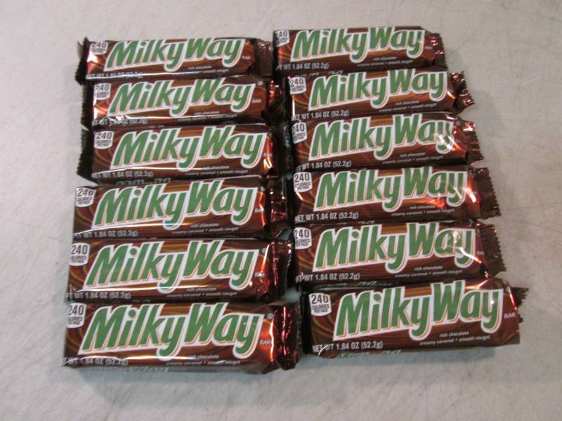 lot 48 image: 12 Milky Way Candy Bars Best by Apr...
