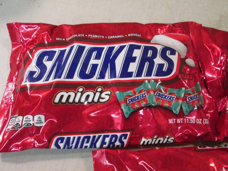 lot 69 image: 3 Bags of Snickers Minis Best by Ju...