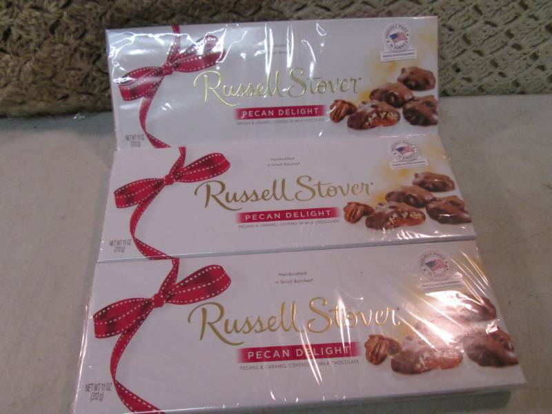 lot 78 image: 3 Boxes of Russell Stover Pecan Del...