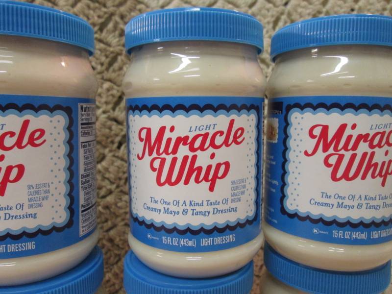 lot 88 image: 6 Jars of Light Miracle Whip Best b...