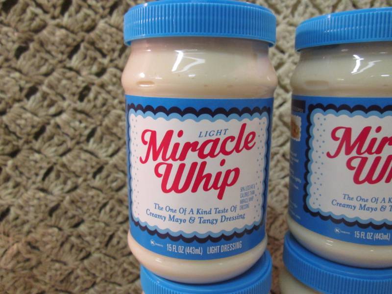lot 89 image: 6 Jars of Light Miracle Whip Best b...