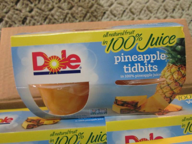 lot 91 image: Case of 6 4-Pack of Dole Pineapple ...