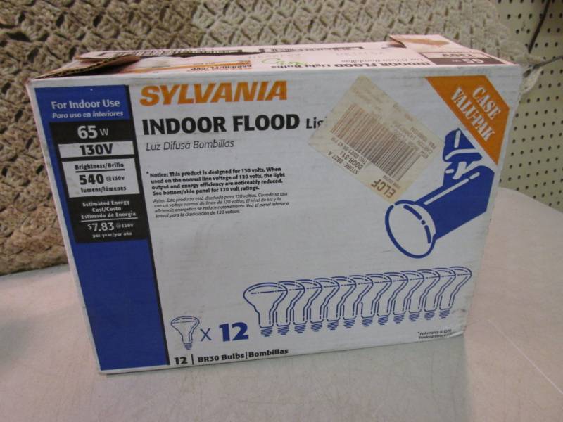 lot 112 image: Box of 12 Indoor Flood Light Bulbs ...