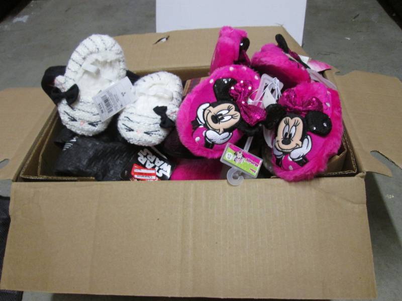 lot 134 image: Box Full of Misc Slippers Assorted ...