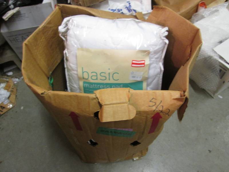 lot 137 image: Box Full of Clothes Twin Mattress P...