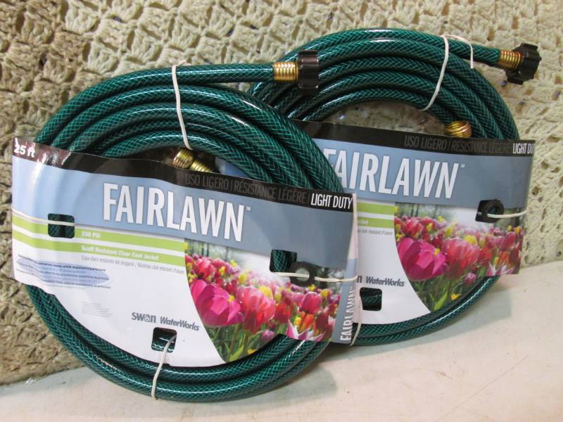 lot 138 image: Lot of 2 Fairlawn 25 ft Garden Hose...