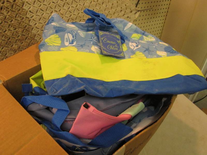 lot 144 image: Box Full of Beach Bags New with tag...
