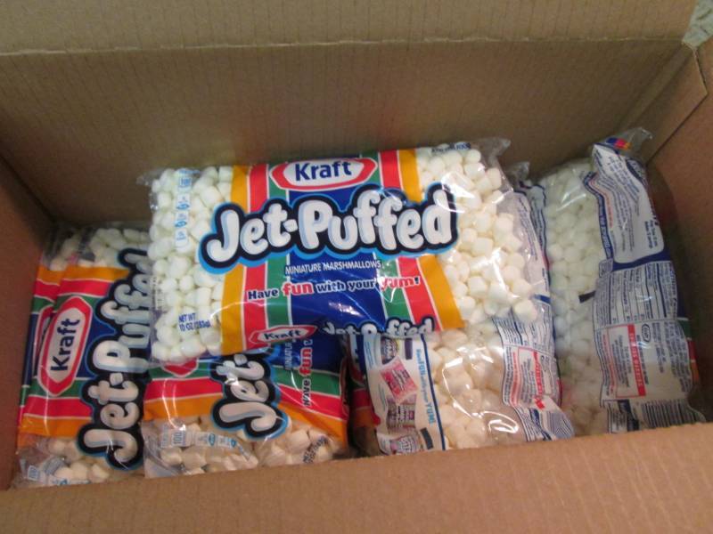 lot 162 image: Case of 18 Bags of Kraft Jet-Puffed...