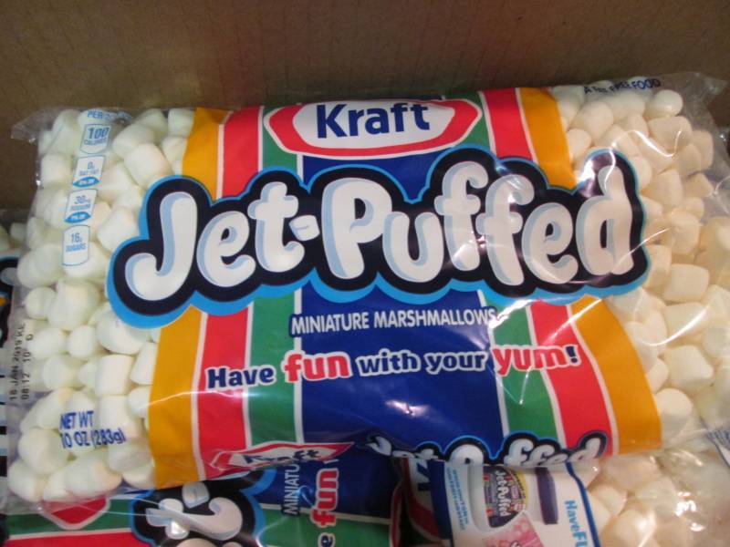 lot 163 image: Case of 18 Bags of Kraft Jet-Puffed...